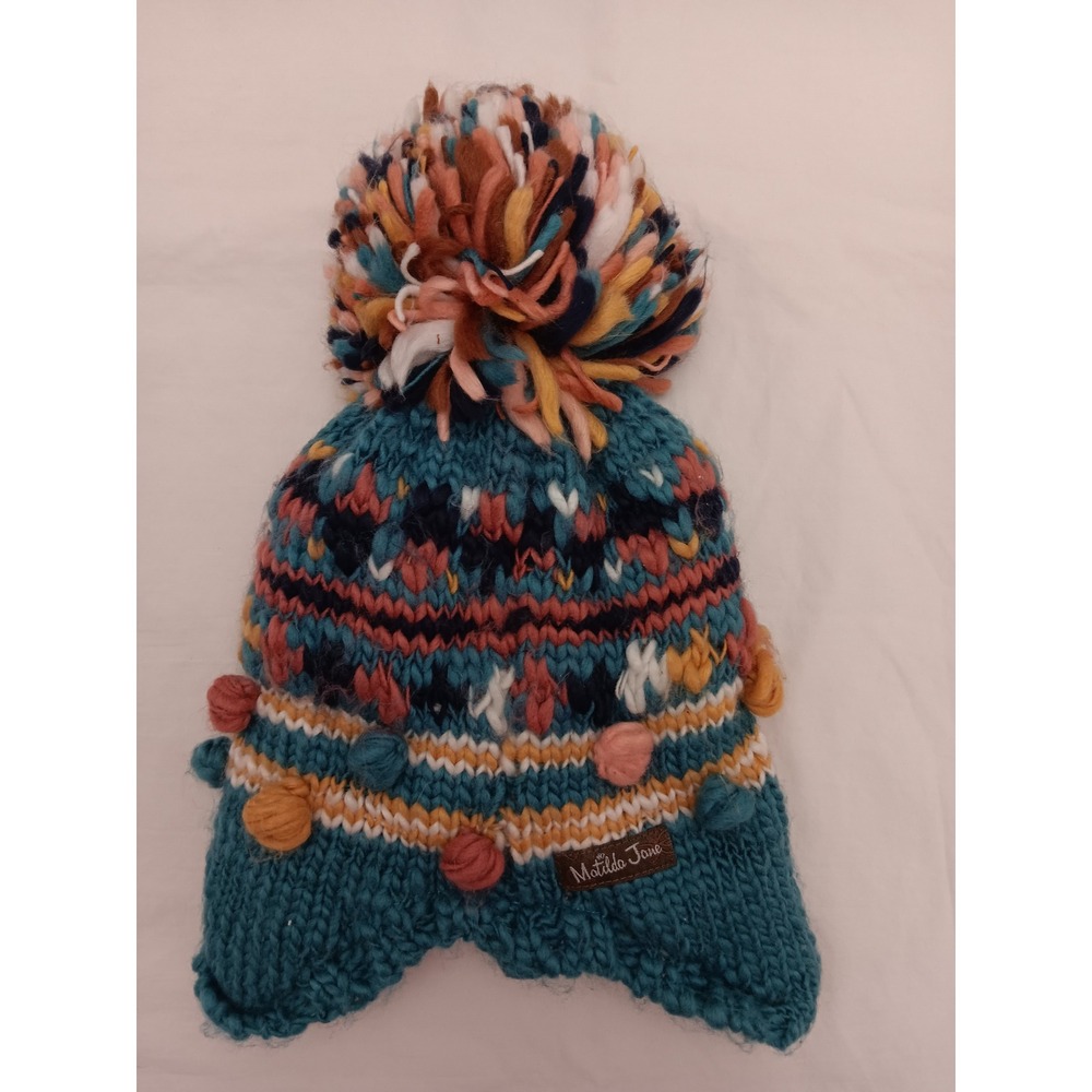 Matilda Jane‎ Kids Girls Multicolor Pom Pom Knit Hat Beanie Size M
